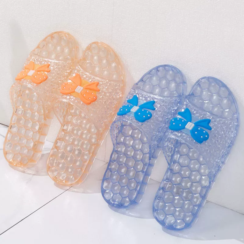 Новые повседневные прозрачные сандалии для дома и ванной комнаты, уличная одежда для женщин, нескользящие, износостойкие, не вонючие, кристальные туфли для взрослых