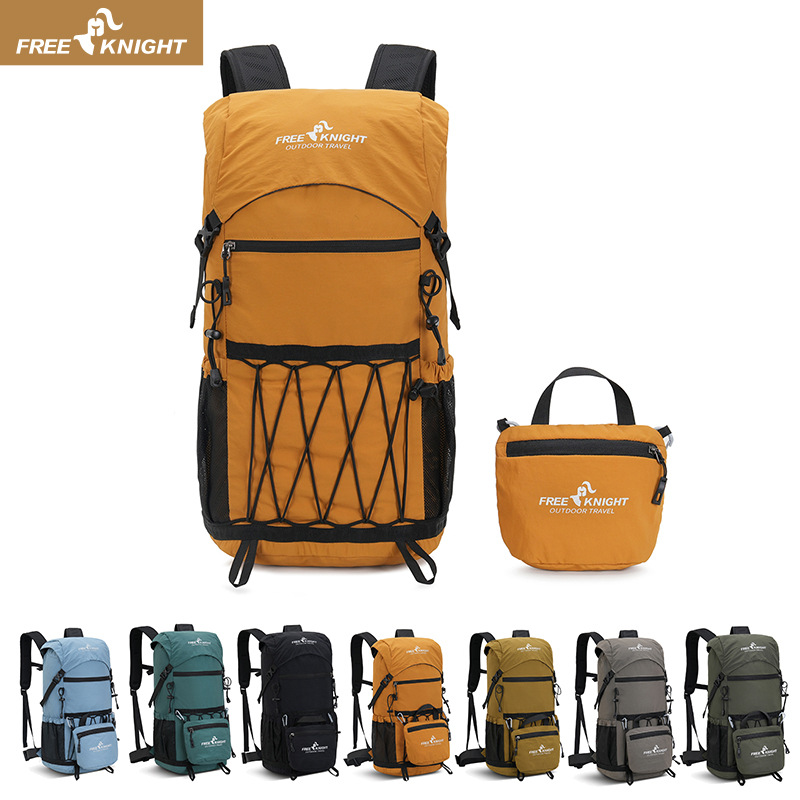 Cross-Border Free Knight New Product 30L Mountaineering Bag Waterproof Nylon Backpack Outdoor Travel Picnic Backpack