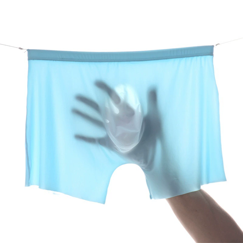 Летнее Мужское нижнее белье из ледяного шелка, цельное тонкое нижнее белье, повседневный крой на плоскостопии, 3D пробивная модель, космическая капсула, трусы-боксеры