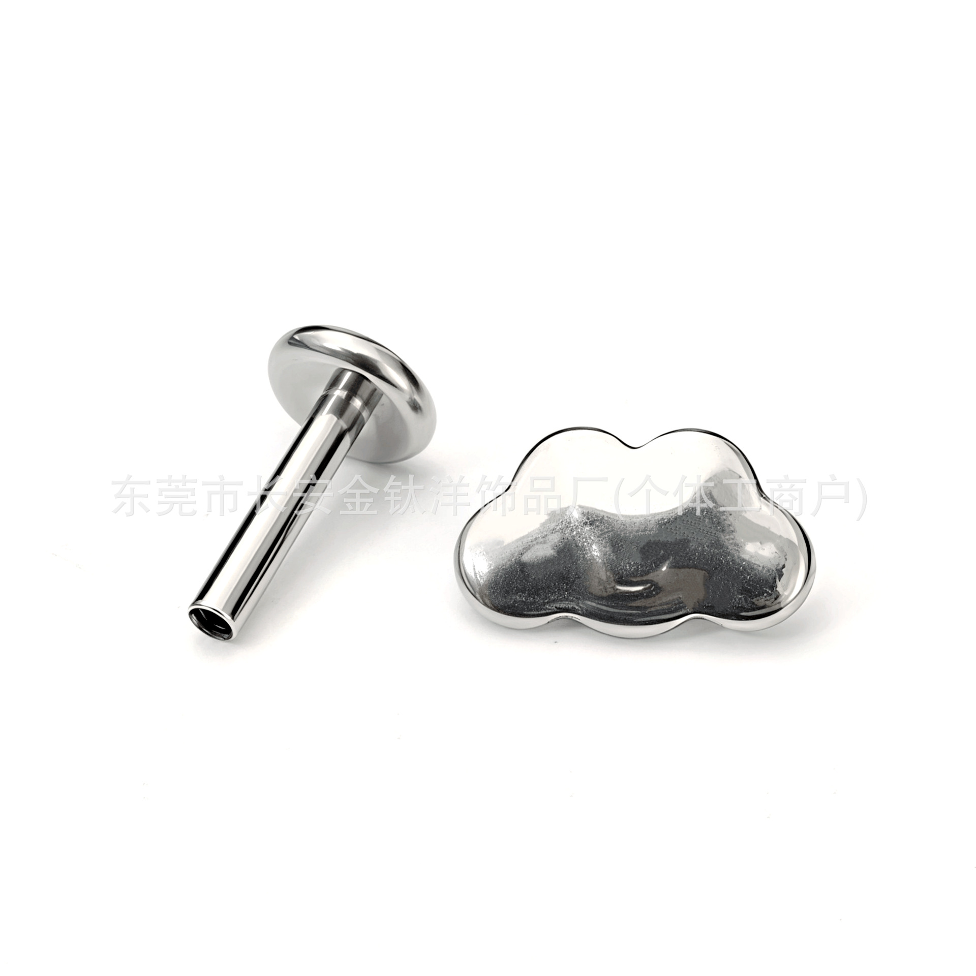 Pointed titanium steel lip stud product view