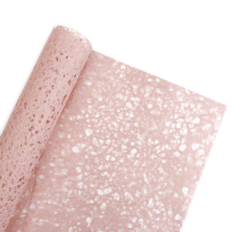 Papel de ensueño hueco de Xiyu Papel de fibra de seda de cáñamo Papel de macarrón de ensueño de alta calidad Papel de arte de flores de embalaje diye hecho a mano