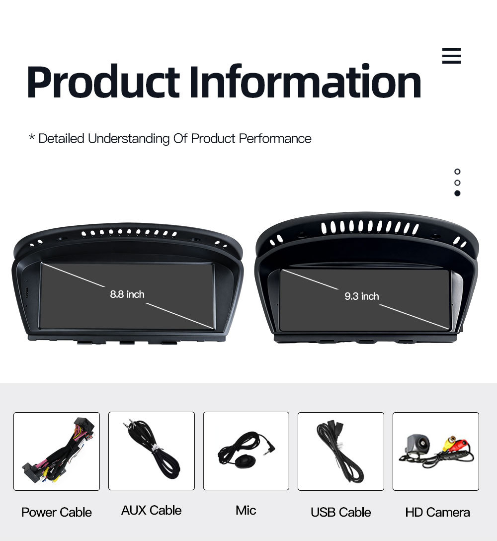 8.8inch Suitable for Bmw 5 Series E60 E61 E63 E64 Central Control Large Screen In-Car Gps Navigation All-In-One Device