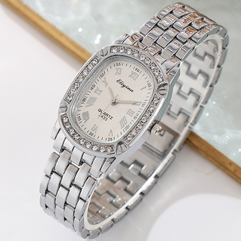 Foreign Trade New Luxury Fashion Shoul Bracelet Women's Watch Oval Roman Numerals Women's Quartz Watch Factory