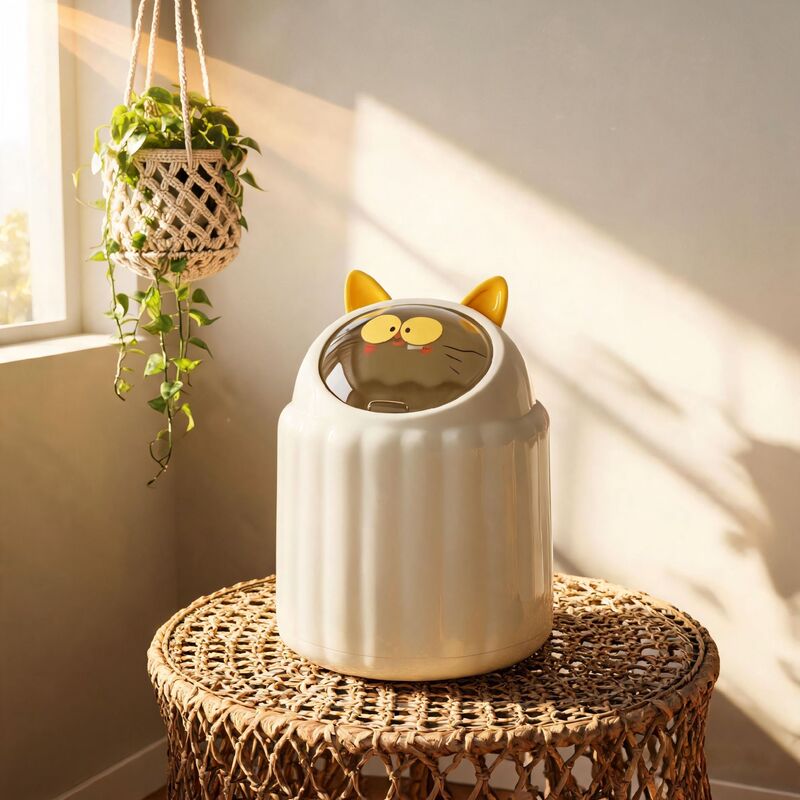 Creative Cartoon Desktop Small Trash Can, Trendy Tiktok Wastebasket, Car-Mounted, Household Tabletop Mini High-Value Storage Box Creative Cartoon Desktop Small Trash Can, Trendy Tiktok Wastebasket, Car-Mounted, Household Tabletop Mini High-Value Storage Box