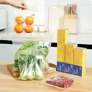 Герметичный пакет, пакет для хранения свежих продуктов, пакет с застежкой-молнией для морозильной камеры, пластиковый пакет для холодильника, пакет для переупаковки пищевых продуктов, пакет для пищевых продуктов, увеличенный и утолщенный
