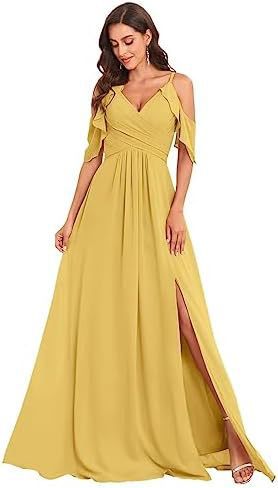 Vestido de dama de honor de gasa sin tirantes adecuado para vestidos de boda con tirantes abiertos Vestido de fiesta de boda con pliegues