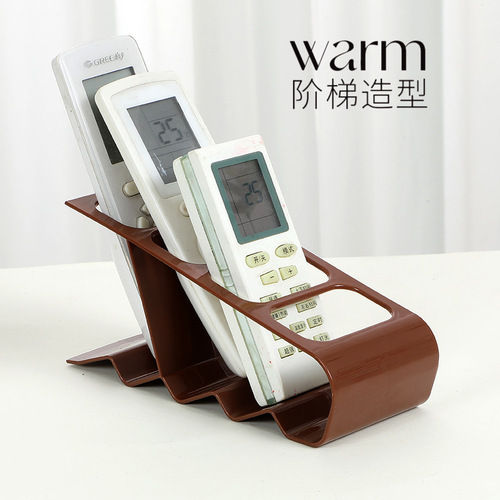 Four-Hole Air Conditioner TV Remote Control Holder Storage Desk Plastic Organizer Creative Multi-Function Shelf