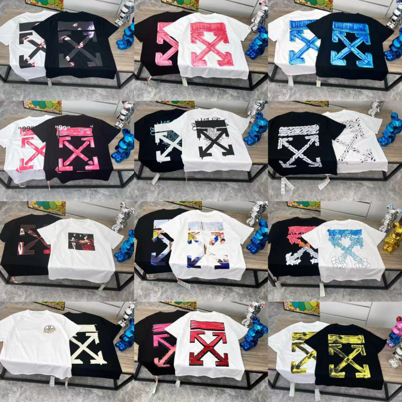Cross-Border Dropshipping 2026 Summer New Trendy Off-White High-Quality Unisex T-Shirt with Print Cross-Border Dropshipping 2026 Summer New Trendy Off-White High-Quality Unisex T-Shirt with Print