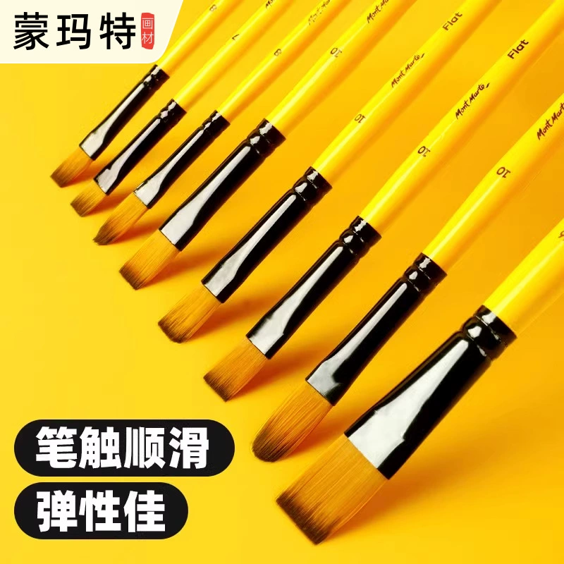 Monmart Oil Brush Set Acrylic Gouache Pen Easy to Lose Hair Digital Gouxie Pen Nylon Hair Oil Brush