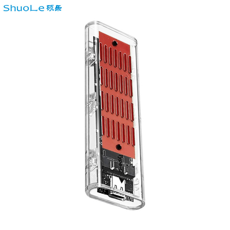 m.2 solid state hard disk box Type-c high speed pcie standard nvme protocol mobile hard disk box with heat sink