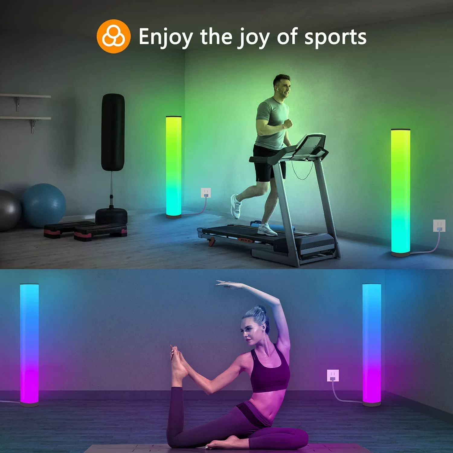 LED-торшер ГввоотХоум RGBW Bluetooth/ Wi-Fi, управление приложением, высотой 1.04 м