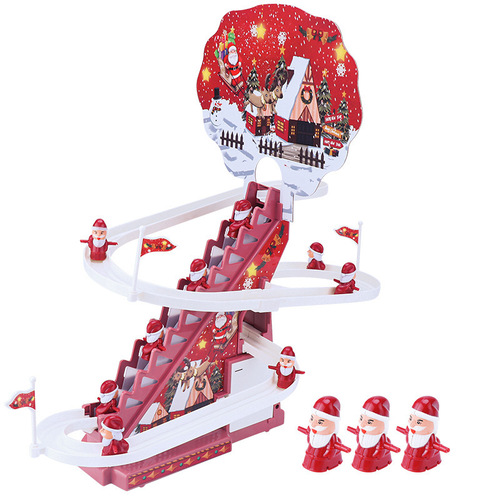 Cross-border Santa Claus automatic stair climbing remote control electric track slide early education educational toys gifts wholesale