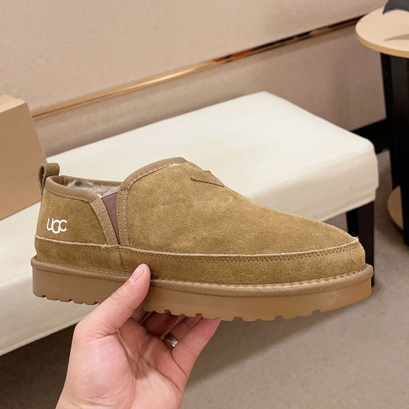 加绒保暖棉鞋男2025新款潮牌冬季羊毛一体雪地靴低帮一脚蹬面包鞋