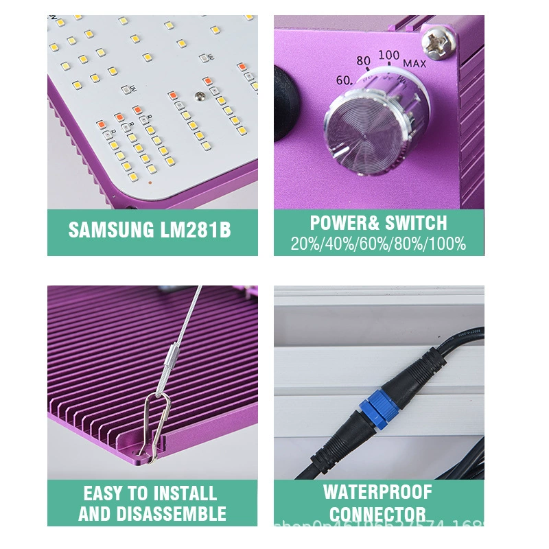 LED-лампа для растений, подсветка, квантовая лампа, 100 Вт, 200 Вт