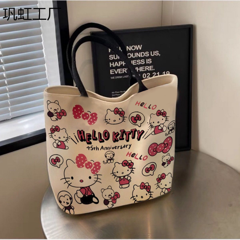 大容量购物袋帆布包文艺休闲单肩包女款学生书包韩版小清新手提包