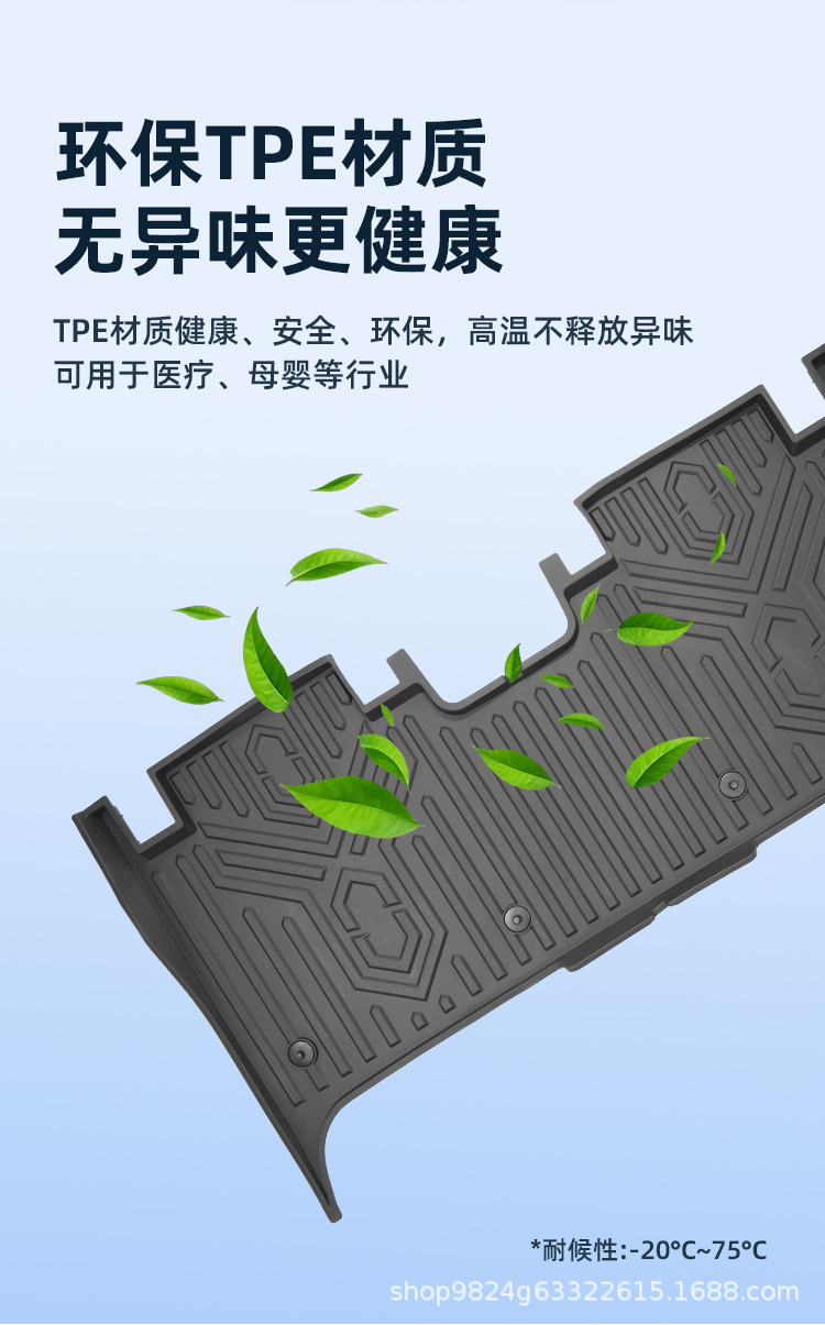 Suitable for the AITO M8 five-seater version, specialized TPE car floor mats, eco-friendly, odorless, wear-resistant, non-slip, anti-dirt, direct supply from the factory
