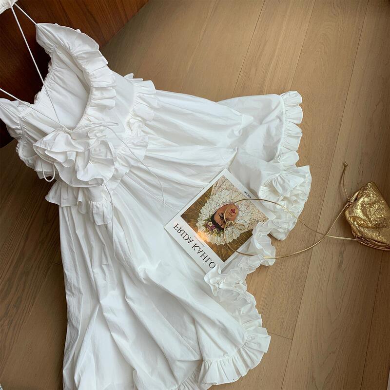 [in stock] MS Strapless Suspender Skirt Fairy Mori Style dress Light Luxury Collector's Edition Banquet Wedding Dress