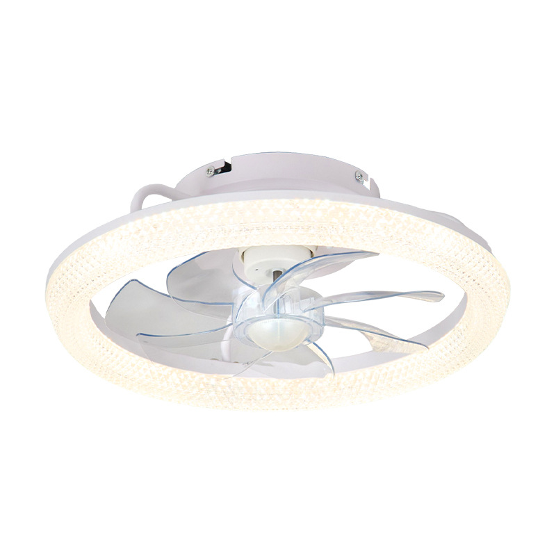 Lámpara Ventilador de Techo Invisible de Plástico con Control Inteligente e Inversor para Sala de Estar y Dormitorio