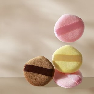 Super soft flocking powder puff powder cake puff does not eat powder dry and wet dual-use dry powder puff fixed makeup suede makeup powder puff wholesale