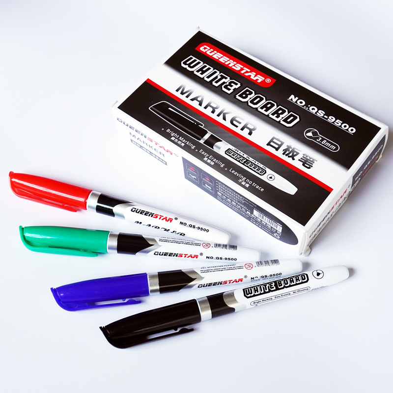 9500 pluma pizarra seca borrable con transferencia térmica impresión titular de la pluma caja de color a granel bolsa OPP embalaje pizarra pluma