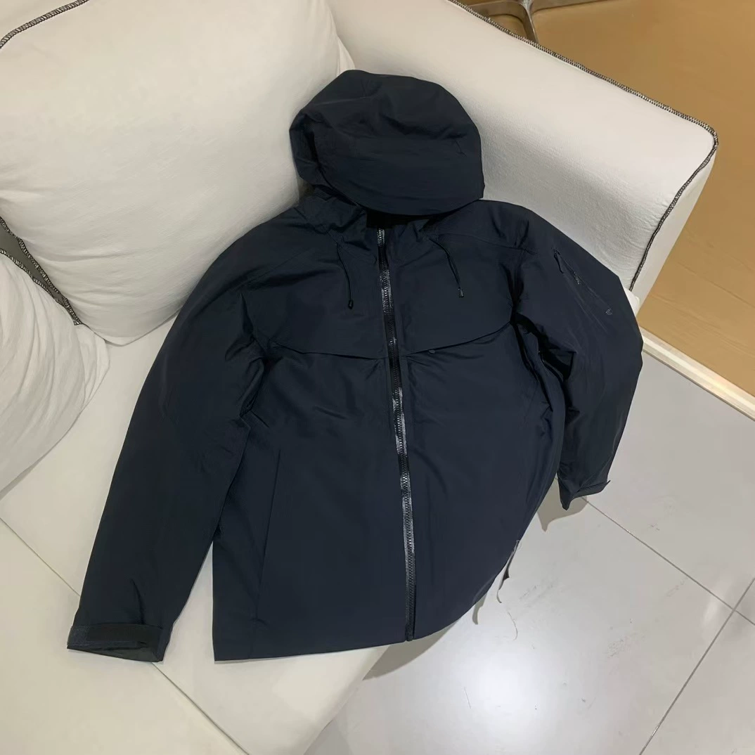 Windproof liner with hood with down, jacket for leisure, three in one, oversize