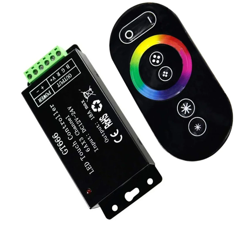 Wireless touch LED controller, colorful light strip, remote control, high power