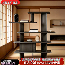 中古风烤漆书柜书架现代简约置物架陈列架落地多层书架展示柜整装