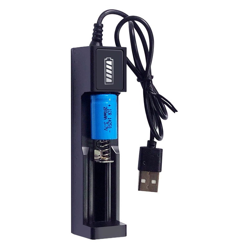 14250 зарядное устройство USB смарт-зарядное устройство 18650, 14500 литиевая батарея Универсальная однослотовая зарядная коробка