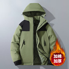 秋冬季衝鋒衣女情侶棉衣男戶外石墨烯自熱外套防風防水保暖棉衣男