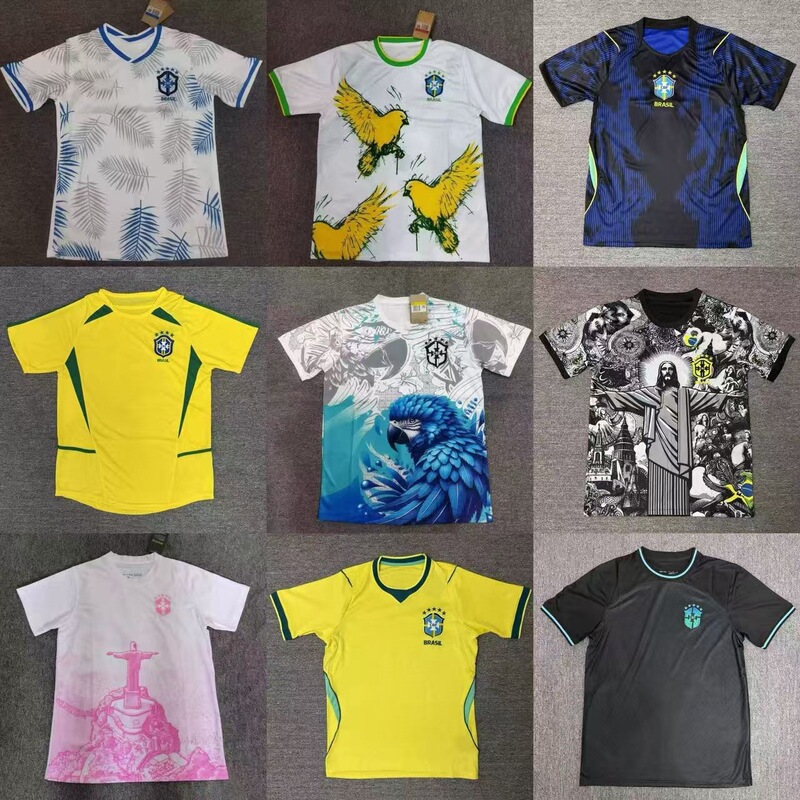 Brazilian Jerseys25/26 Fan Version Adult Short-Sleeved T-Shirt Football Uniform Brazilian Jerseys25/26 Fan Version Adult Short-Sleeved T-Shirt Football Uniform