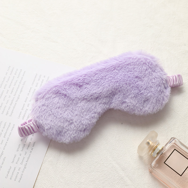 シンプルで可愛い純色のぬいぐるみシミュレーション糸アイマスク睡眠専用遮光アイマスク|undefined