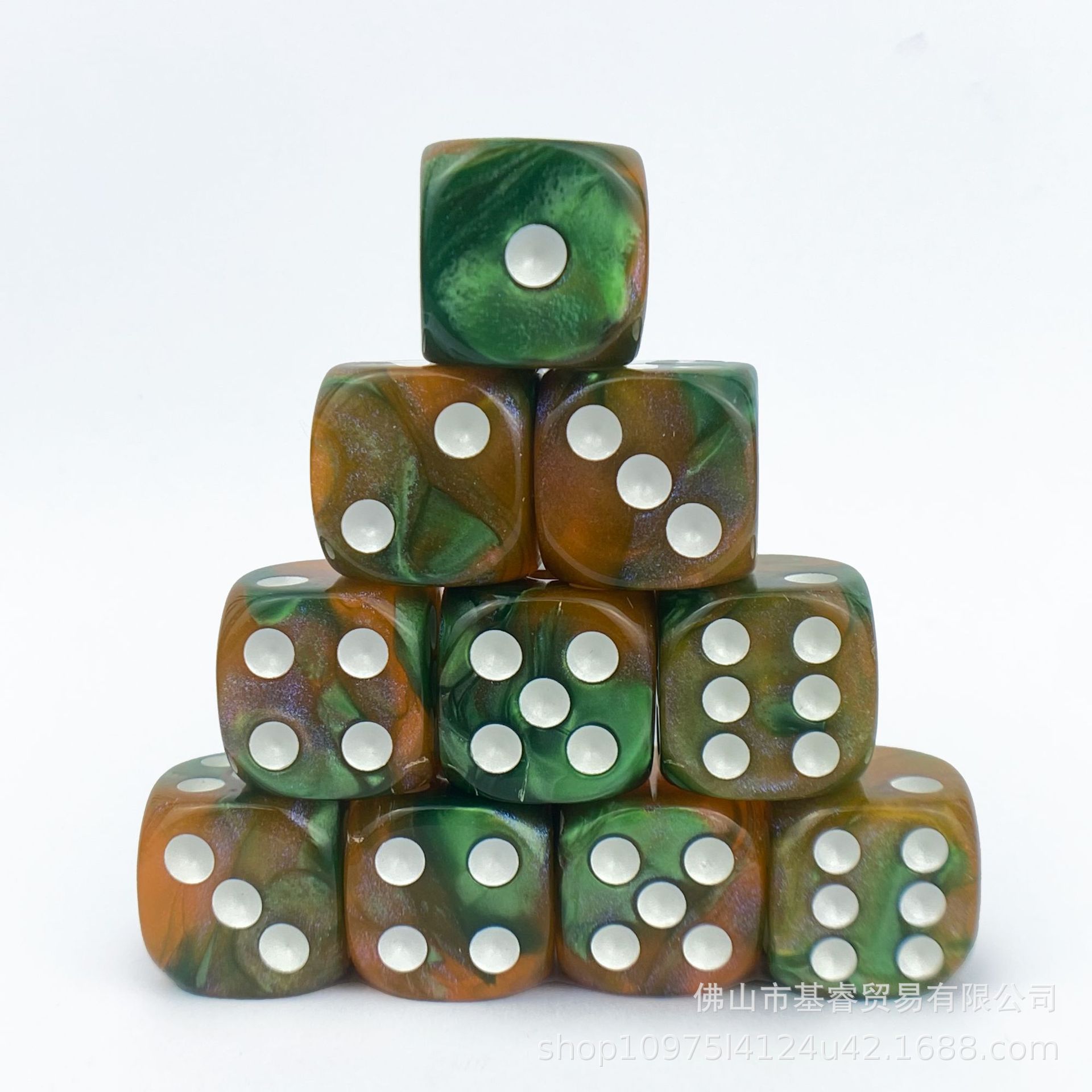 Barra de dados acrílicos de dos colores de camaleón colorido transfronterizo de alta gama KTV entretenimiento dados de dados 16mm esquinas redondeadas