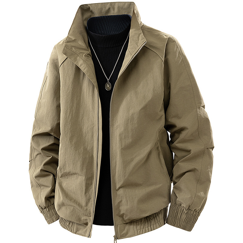 Stand-up collar jacket for men, 2026 new autumn and winter windproof versatile jacket, casual workwear coat, trendy men's clothing Stand-up collar jacket for men, 2026 new autumn and winter windproof versatile jacket, casual workwear coat, trendy men's clothing