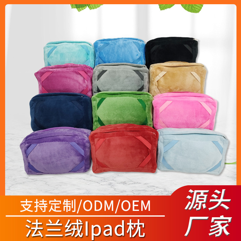 Cross-border Flannel ipad Reading Pillow Tablet PC Stand Pillow Portable Car Multi-function Back Cushion