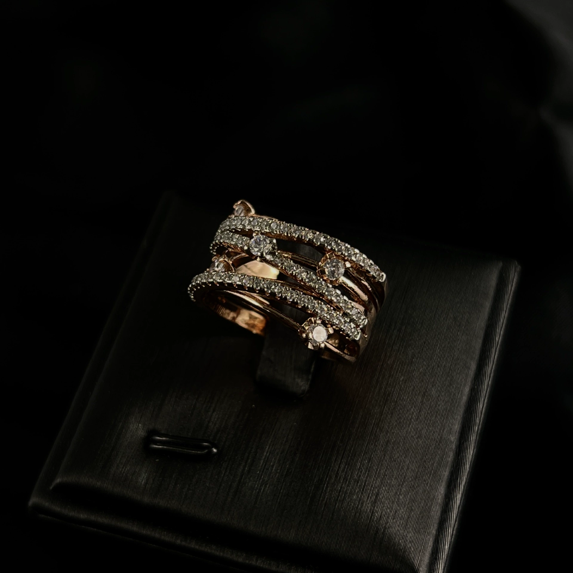 Fashionable accessory, universal copper ring, light luxury style, 3 colors