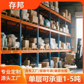 加厚横梁式仓库货架可放置卡板高位托盘立体多层储物架子重型货架