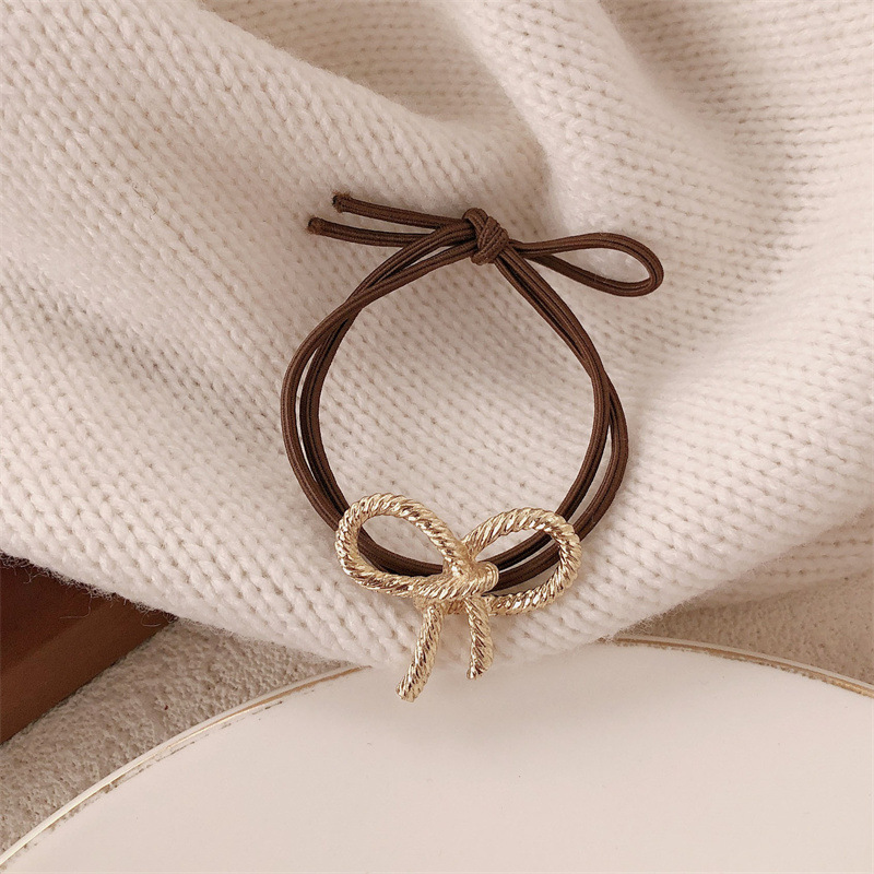 Perezoso lazo para el cabello, lazo para el cabello, aleación, retro, sentido de la moda, cuerda para el cabello coreana, cuerda para el cabello, banda de goma femenina