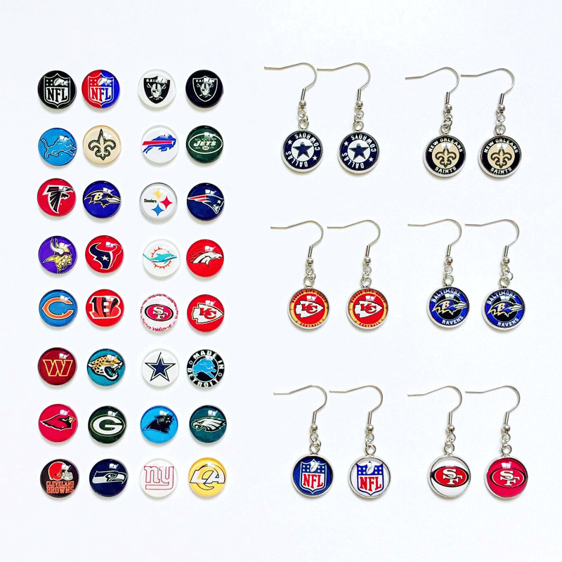 Cross-border sports, American football league (NFL) team logo pendants, stainless steel fan accessories