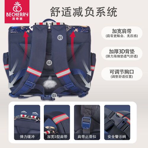 Primary school students' horizontal board schoolbags, children's and girls' suspended spine protection and load-reducing backpacks, boys' first grade schoolbags wholesale