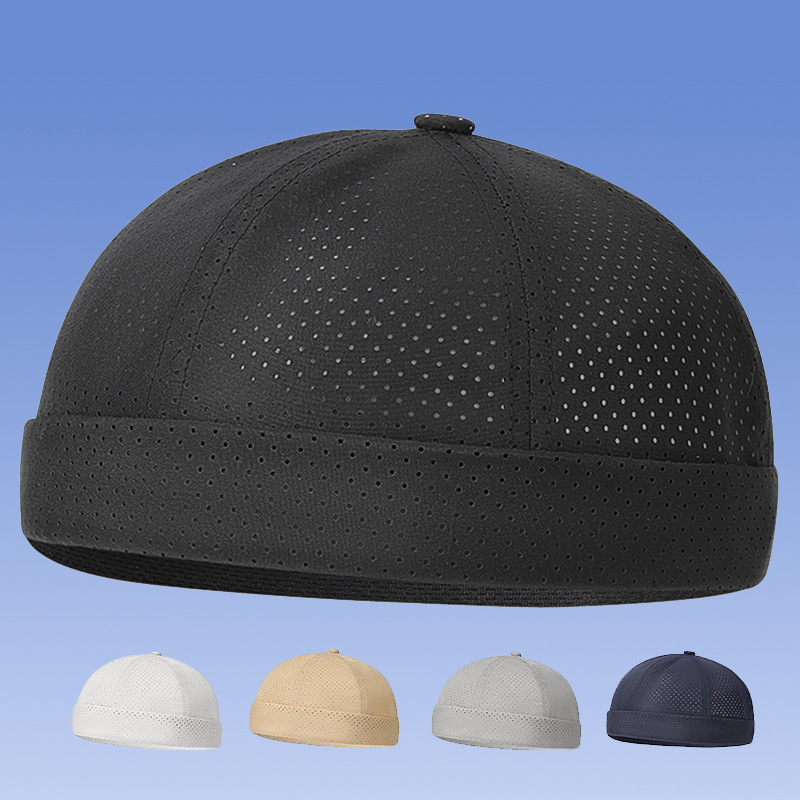 New summer perforated fully breathable landlord cap outdoor fashion mesh cap beanie cap waterproof cap cross-border export