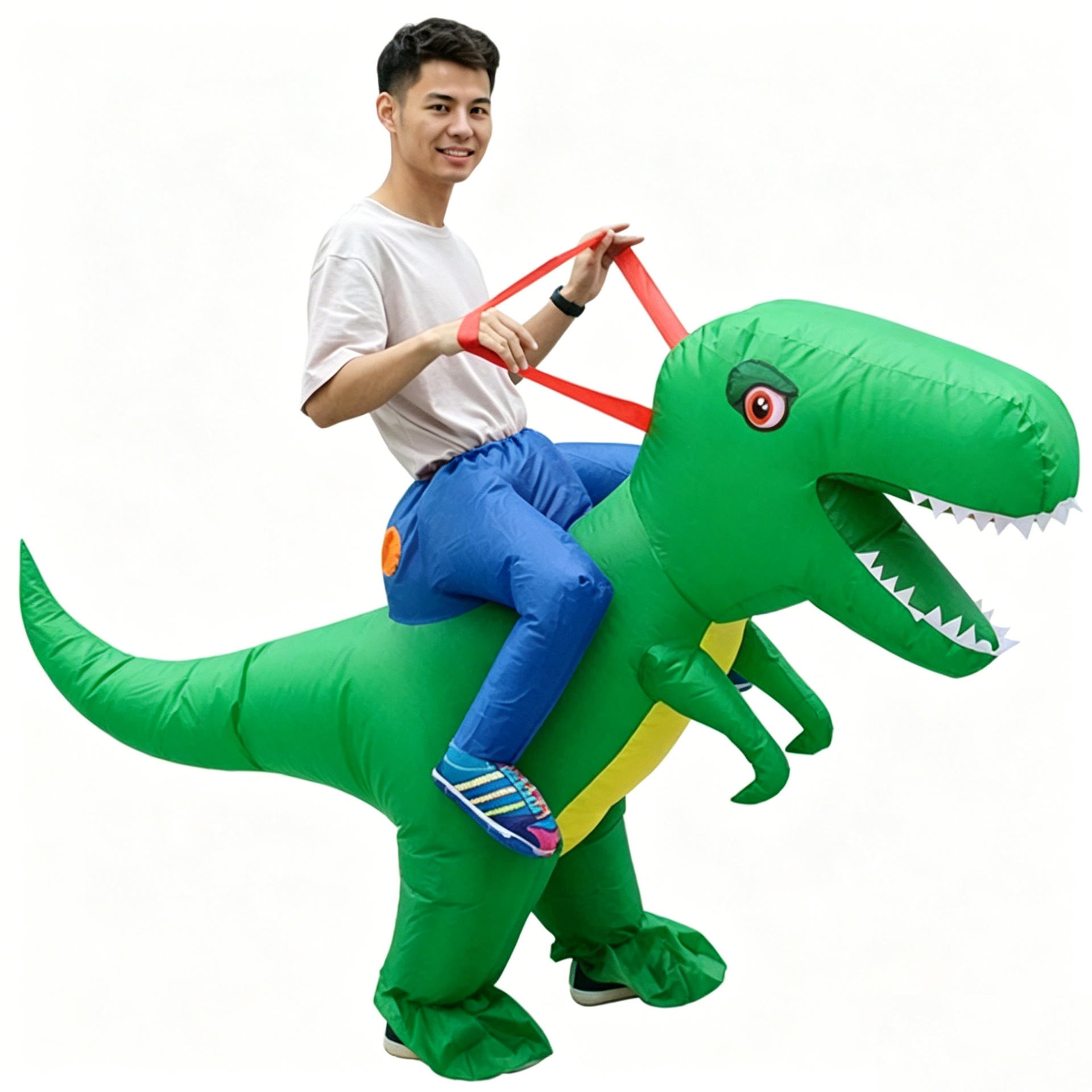 Transfronterizos Halloween paseo dinosaurio trajes inflables divertidos actividades de espectáculo de padres e hijos parodia trajes inflables de dinosaurio image 9