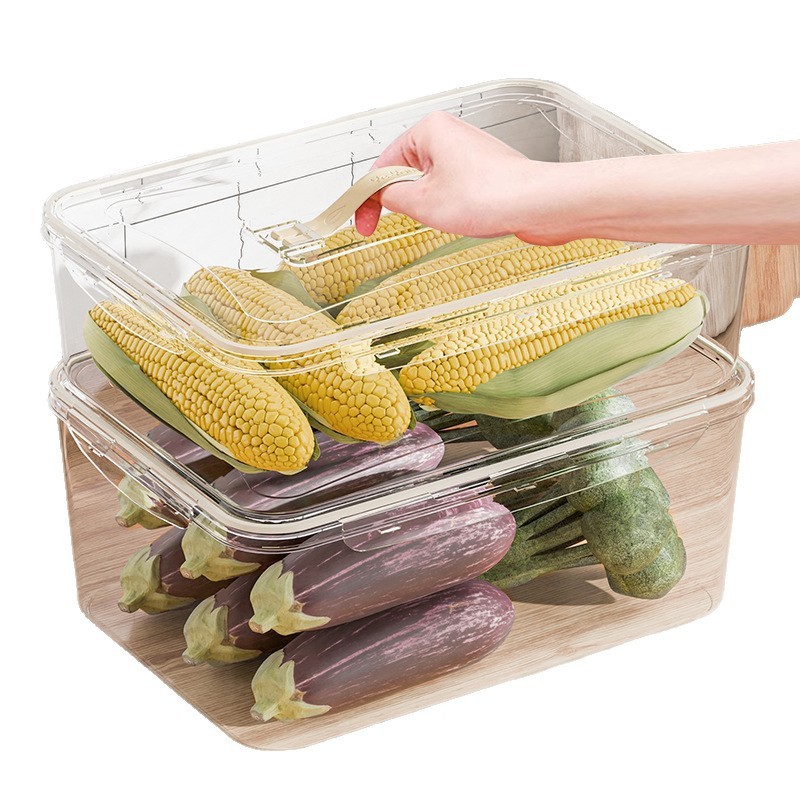 冷蔵庫鮮度保持ボックス食品グレードの収納ボックス透明密封ボックス冷凍食品果物と野菜の収納ボックス整理ボックス|undefined