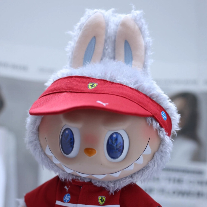 labubu赛车服娃衣红色法拉利汉密尔顿一二三代拉布布衣服帽子批发|undefined