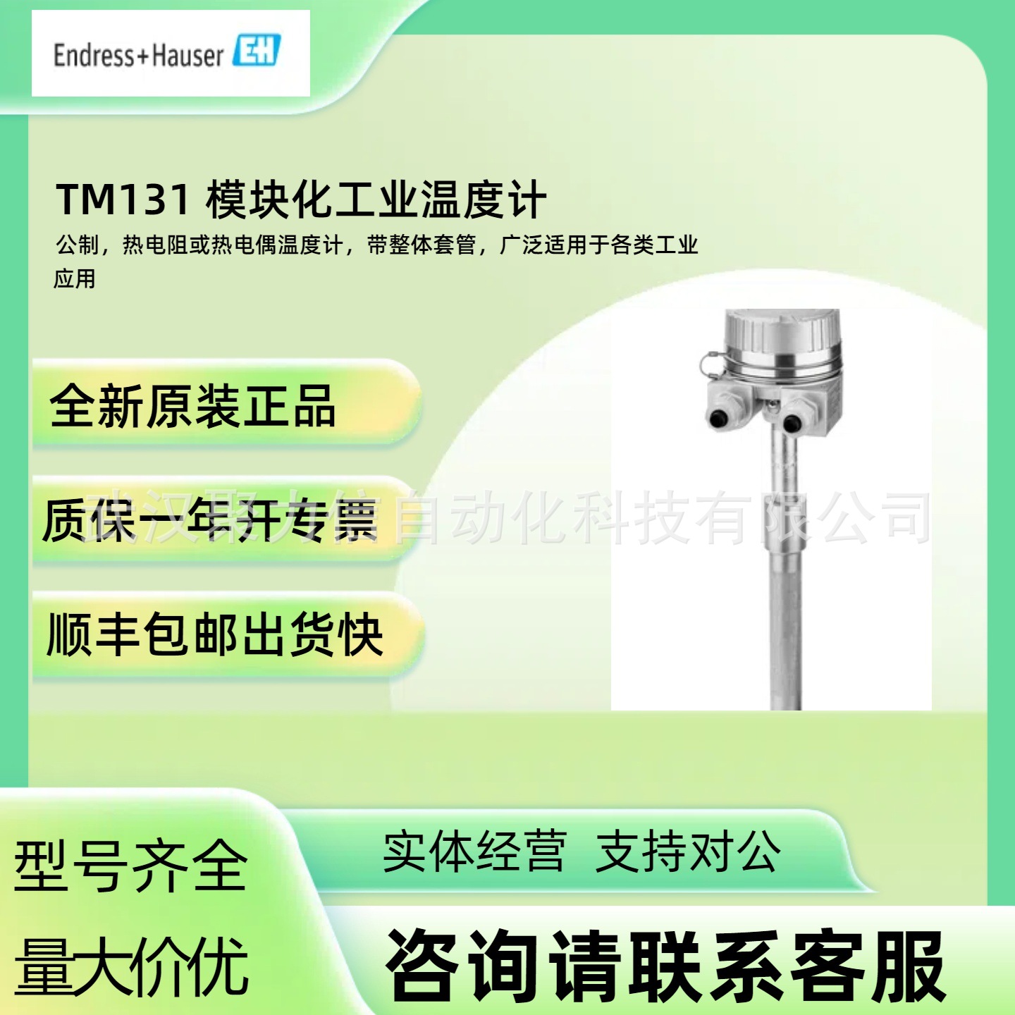 E+H恩德斯豪斯  工业温度计 TM111-AACHEX1ABB2IA1CA1 全新 正品