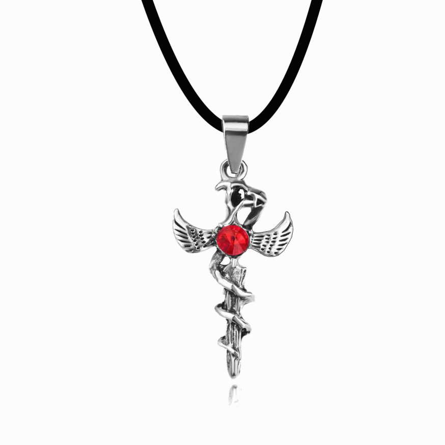 2023 Ciondolo Vampire Diary Sacred Heart Collana con croce Velocità e passione_voghion.com