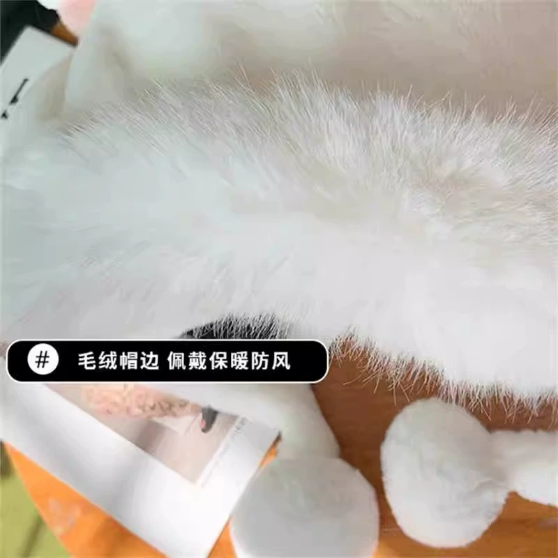 Cute winter velvet keep warm hat for traveling