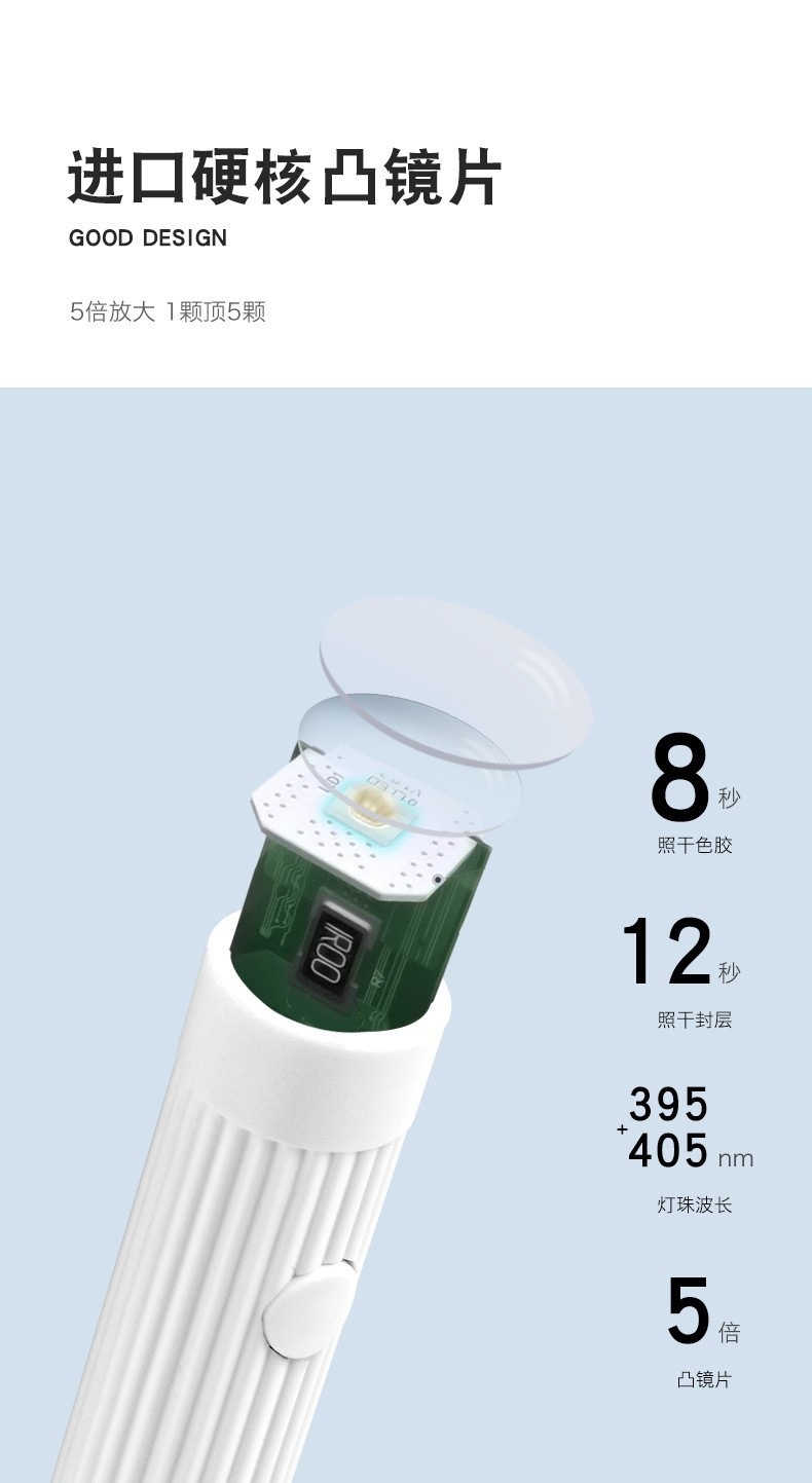 Tragbare Nagellampe LED-Licht mit Halterung, tragbare Nageltrocknungslampe, UV-Lichthärtungslampe für Nagelkunst