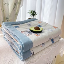 清仓2025新款全棉双层纱夏凉被纱布夏被20%大豆被纯棉纱棉被婴