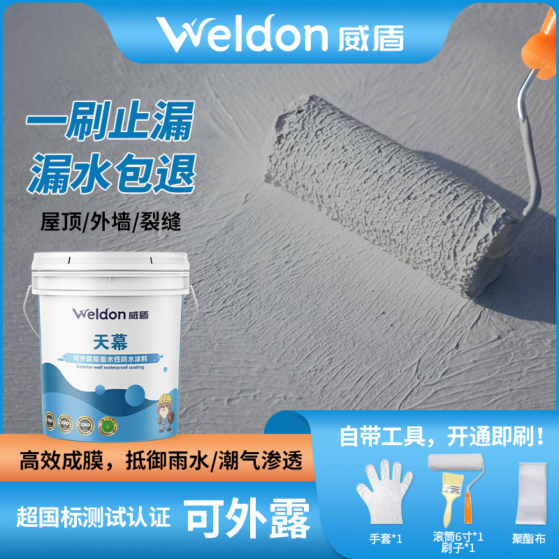 可外露屋面防水涂料防水胶补漏材料屋顶防漏堵漏王漏水裂缝渗水