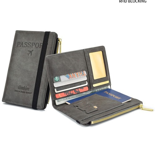 RFID anti-theft brush multifunctional passport bag for men and women, passport holder, wallet, overseas document bag, card bag